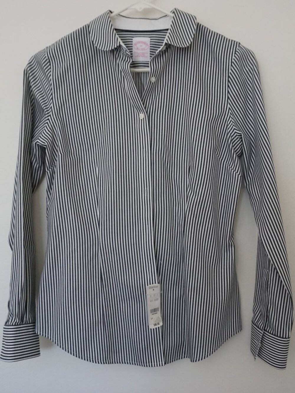 NWT Brooks Brothers Women's Petite Tailored Fit Non-Iron Cotton Shirt Size 2P
